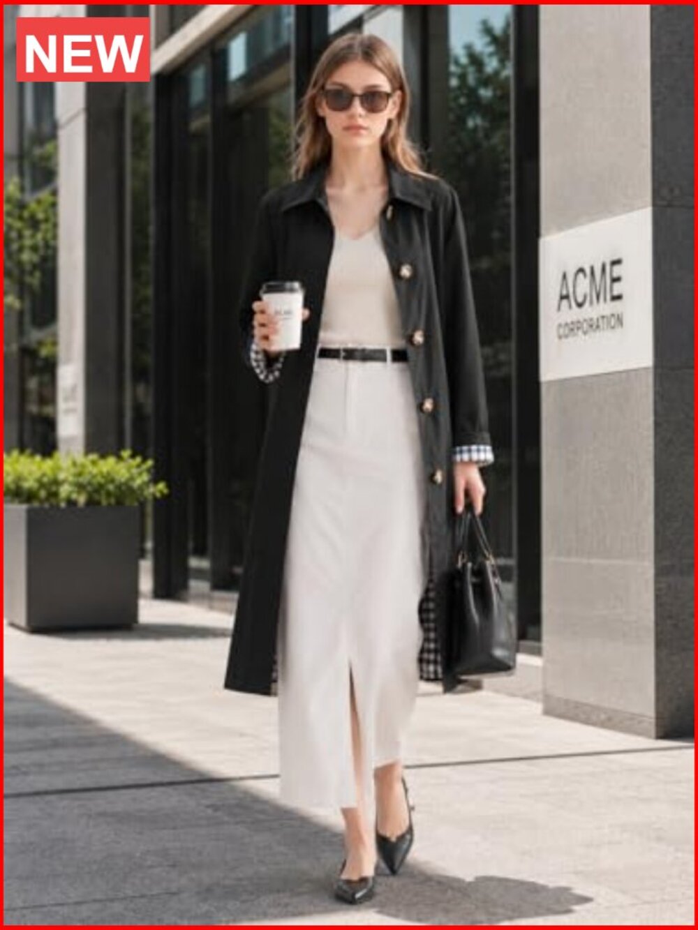Waterproof Trench Coat Single Breasted Lightweight with Deep Pockets Travel - Picture 3 of 7